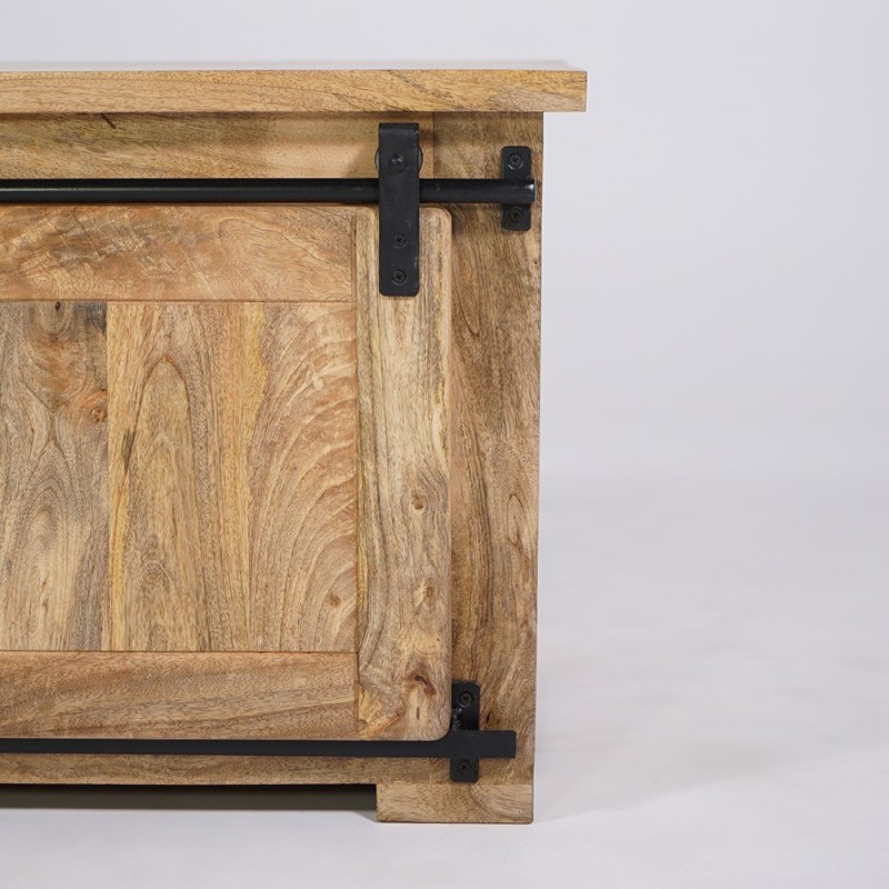 Meuble TV industriel bois et métal 180 cm - Paris