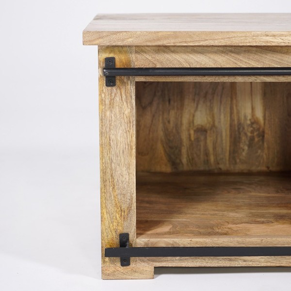Meuble TV industriel bois et métal 180 cm - Paris