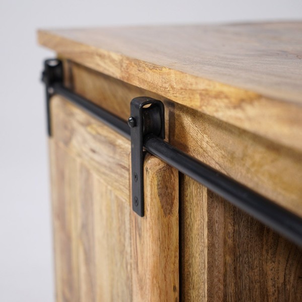 Meuble TV industriel bois et métal 180 cm - Paris
