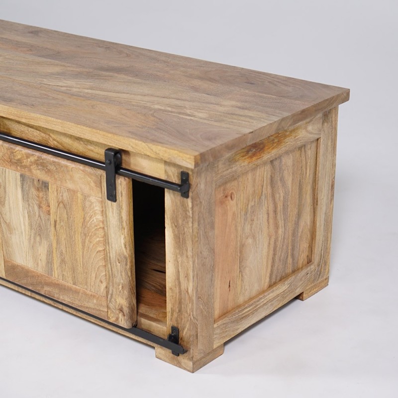 Meuble TV industriel bois et métal 180 cm - Paris