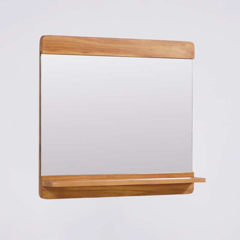 Miroir rectangulaire en teck massif - Amrita