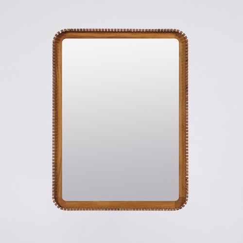 Miroir rectangulaire en bois de teck 80 x 60 cm - Beria