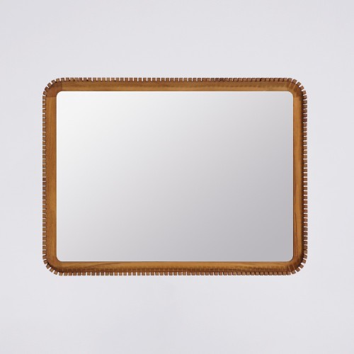 Miroir rectangulaire en bois de teck 80 x 60 cm - Beria