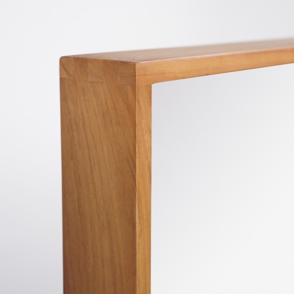 Mirroir de salle de bain en teck 80 x 66 cm - Arya