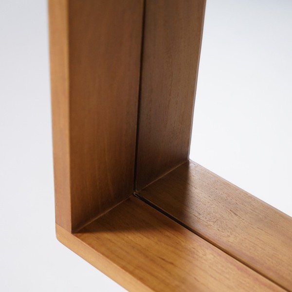 Mirroir de salle de bain en teck 80 x 66 cm - Arya