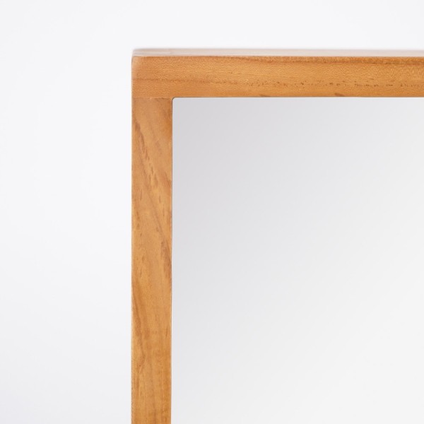 Mirroir de salle de bain en teck 80 x 66 cm - Arya