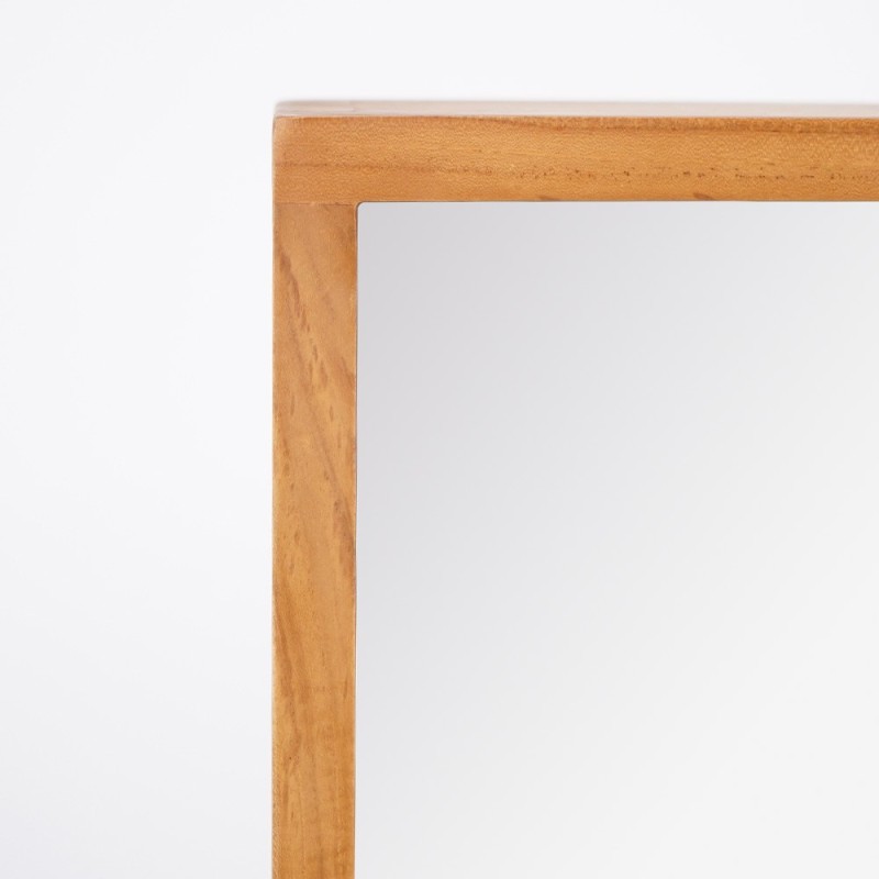 Mirroir de salle de bain en teck 80 x 66 cm - Arya