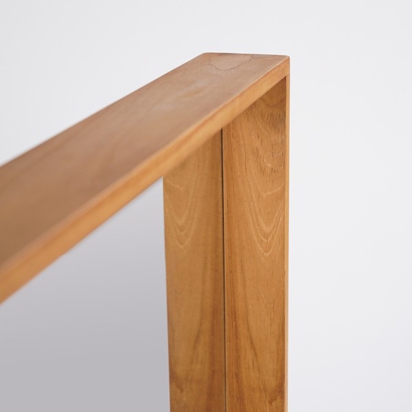 Mirroir de salle de bain en teck 80 x 66 cm - Arya