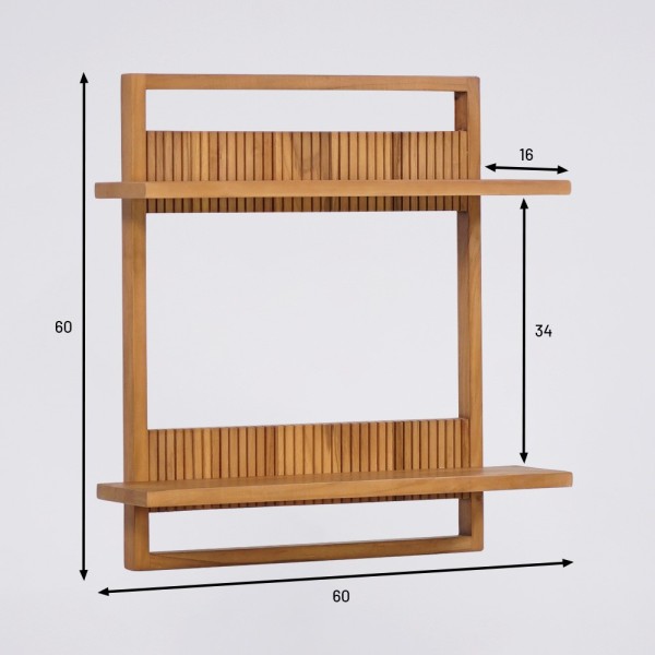 Etagère en bois de teck massif - Aesesa