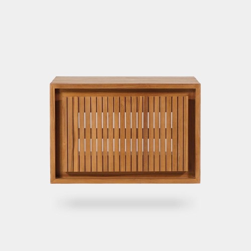 Meuble lave-mains suspendu en bois de teck massif - Padang