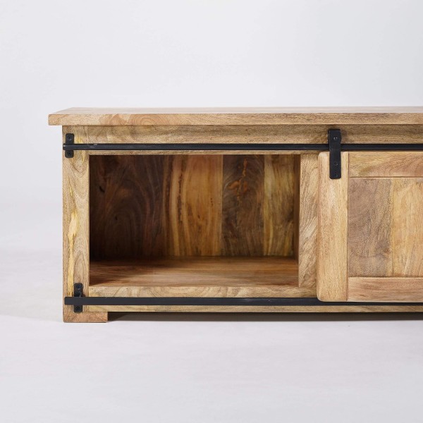 Meuble TV industriel bois et métal 120 cm - Paris