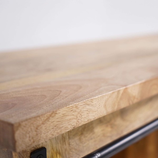 Meuble TV industriel bois et métal 120 cm - Paris