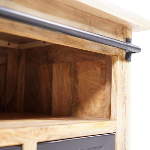 Meuble TV industriel bois et métal 120 cm - Paris