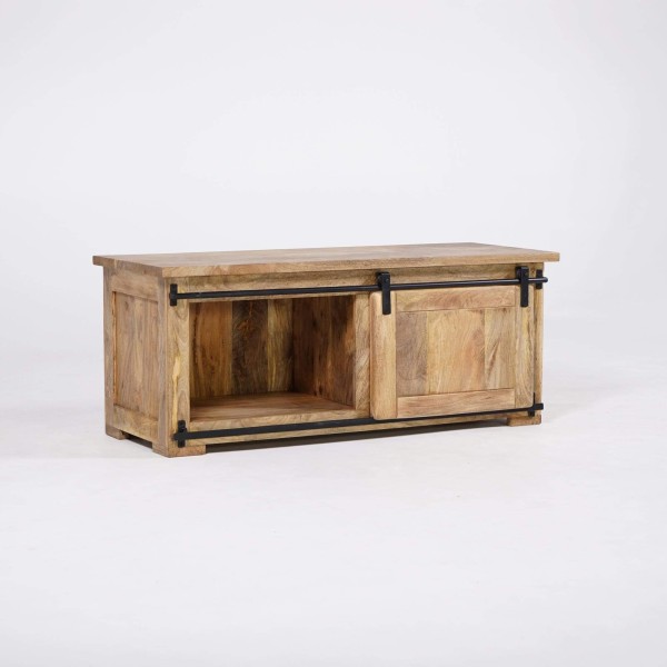 Meuble TV industriel bois et métal 120 cm - Paris