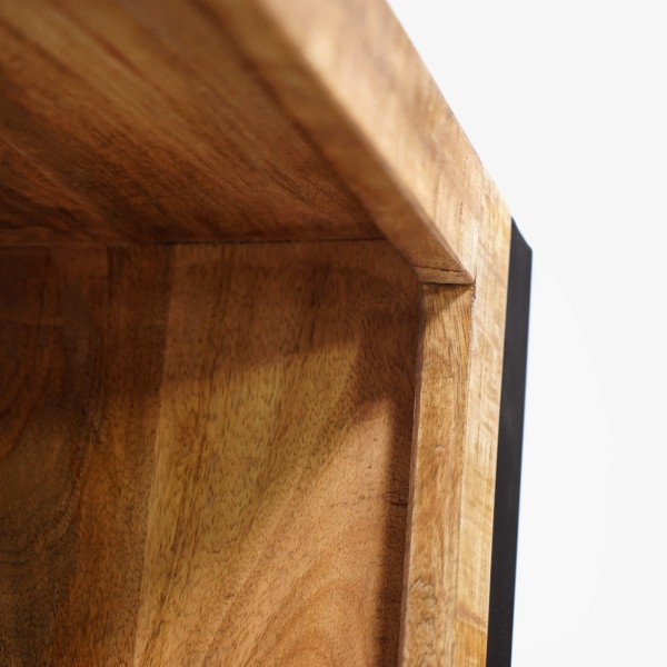 Table basse en métal et bois de manguier - Kansas