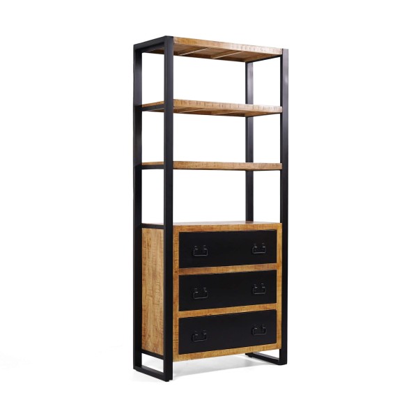 Etagère bois et métal 90cm - Kansas
