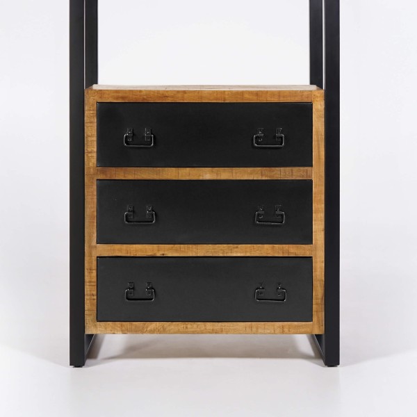 Etagère bois et métal 90cm - Kansas