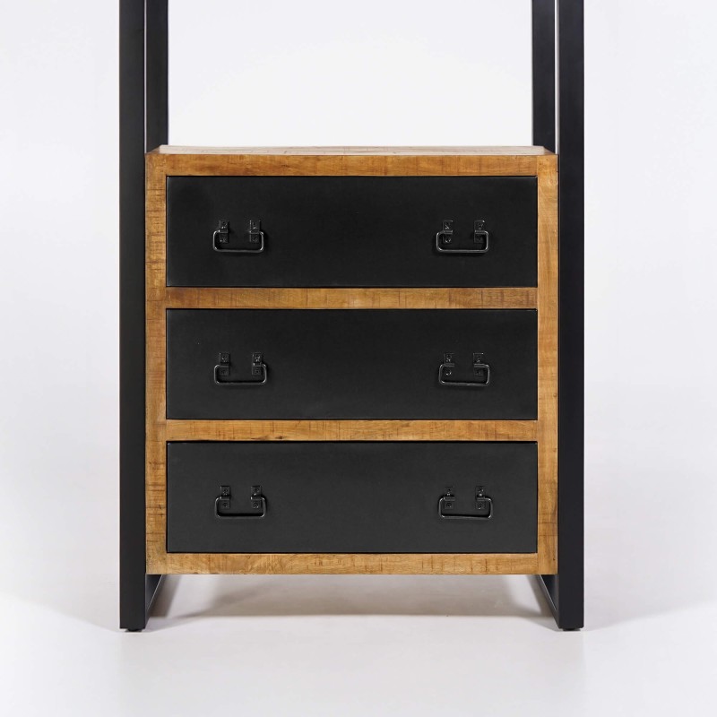 Etagère bois et métal 90cm - Kansas