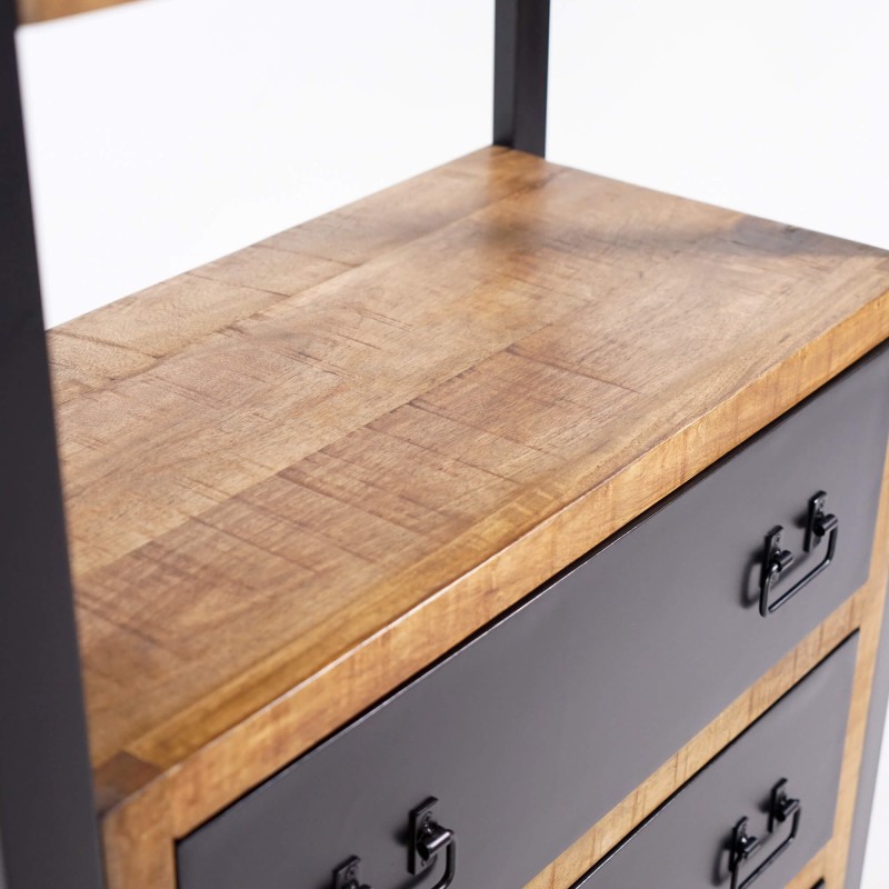 Etagère bois et métal 90cm - Kansas