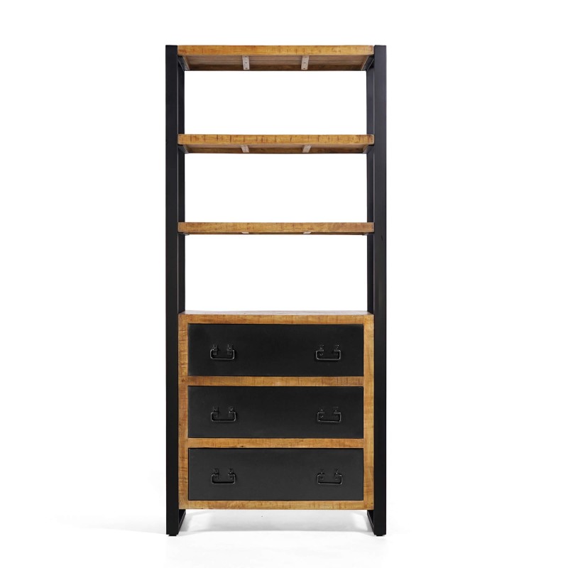 Etagère bois et métal 90cm - Kansas