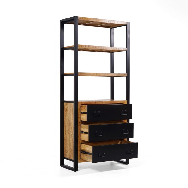 Etagère bois et métal 90cm - Kansas