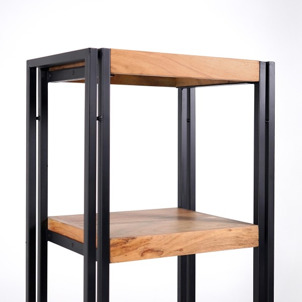 Colonne industrielle en bois massif et métal 50 x 180 - Liverpool