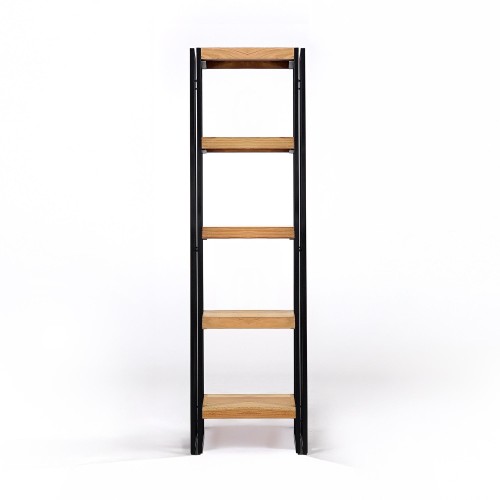 Colonne industrielle en bois massif et métal 50 x 180 - Liverpool