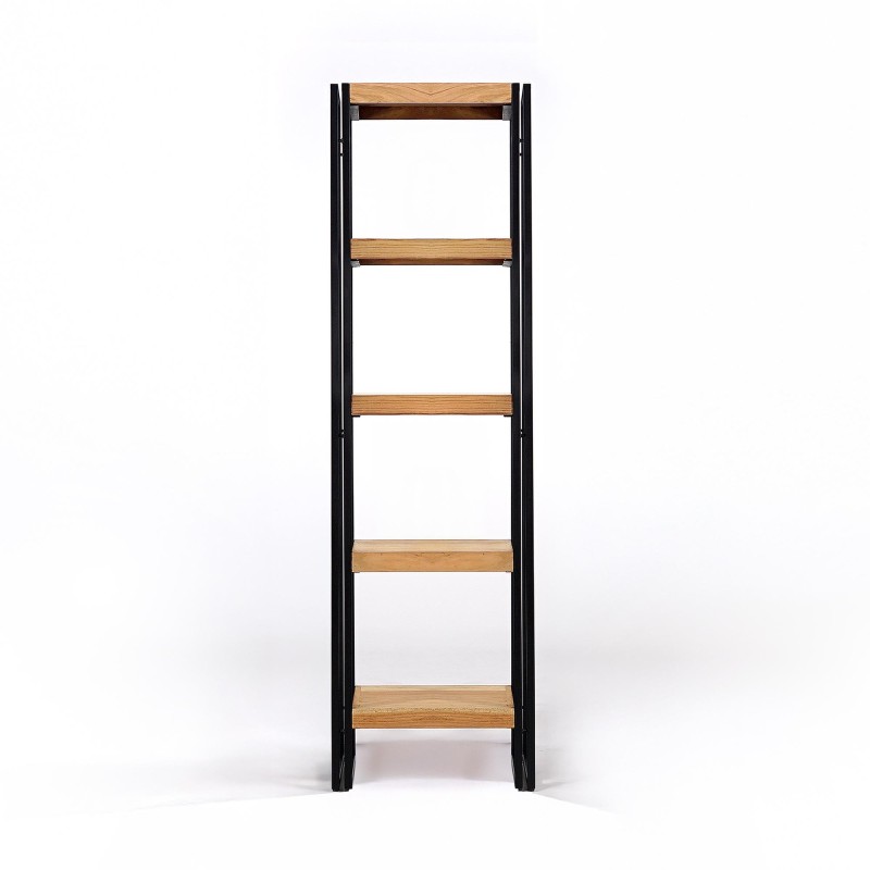 Colonne industrielle en bois massif et métal 50 x 180 - Liverpool