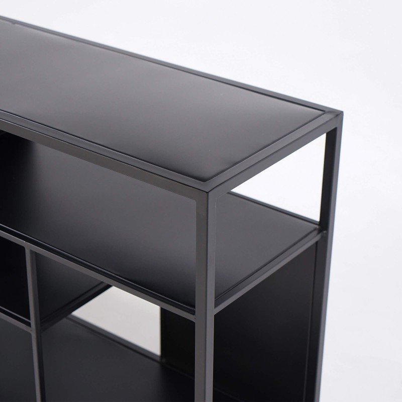 Étagère en métal noir 140 x 75 cm - New York