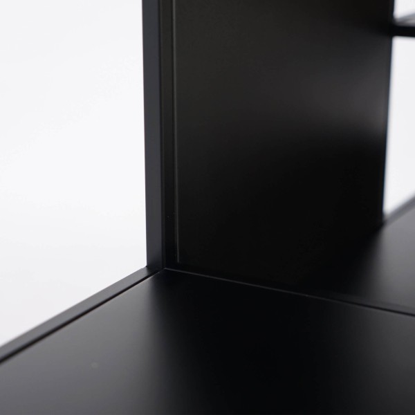 Étagère en métal noir 140 x 75 cm - New York