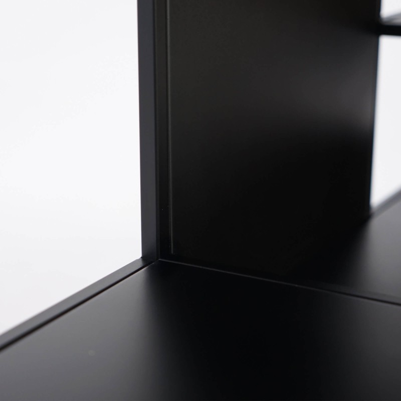Étagère en métal noir 140 x 75 cm - New York