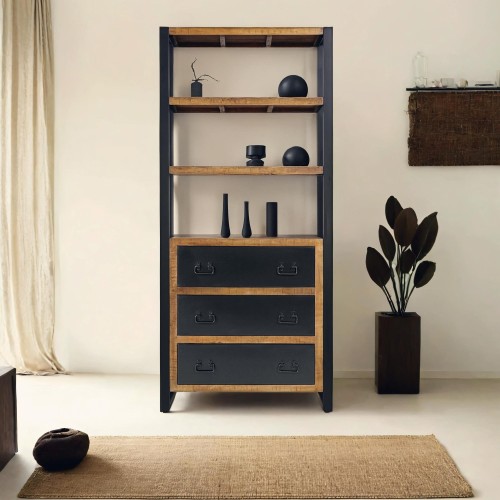 Etagère bois et métal 90cm...