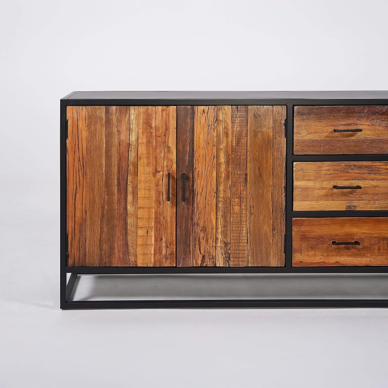 Buffet de salle à manger en bois recyclé - Recycled