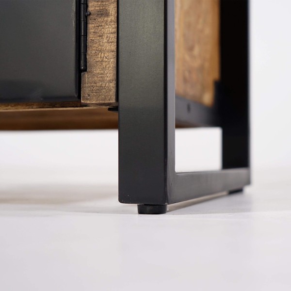 Table de nuit en bois et métal - Kansas