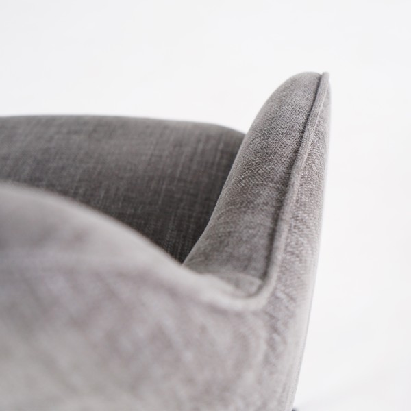 Chaise de salle à manger pivotante en tissu anthracite - Avola