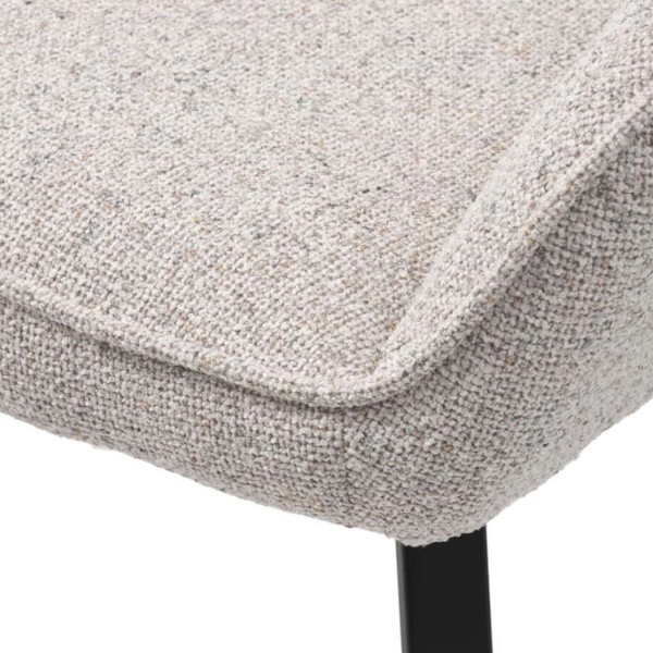 Chaise de salle à manger pivotante en tissu blanc - Alma