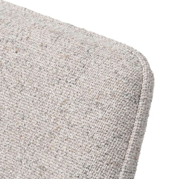 Chaise de salle à manger pivotante en tissu blanc - Alma