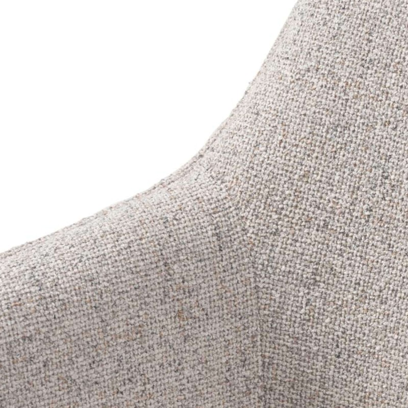 Chaise de salle à manger pivotante en tissu blanc - Alma