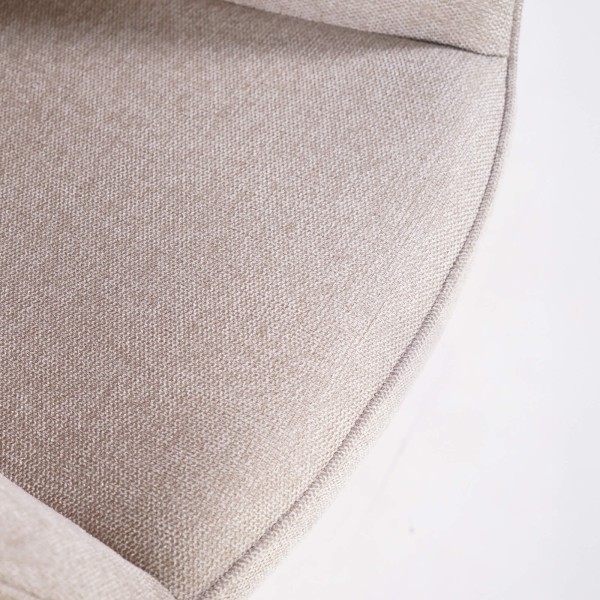 Chaise de salle à manger en tissu couleur sable - Nolan Square