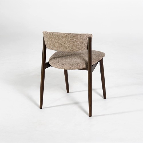 Chaise de salle à manger en tissu couleur espresso - Revere