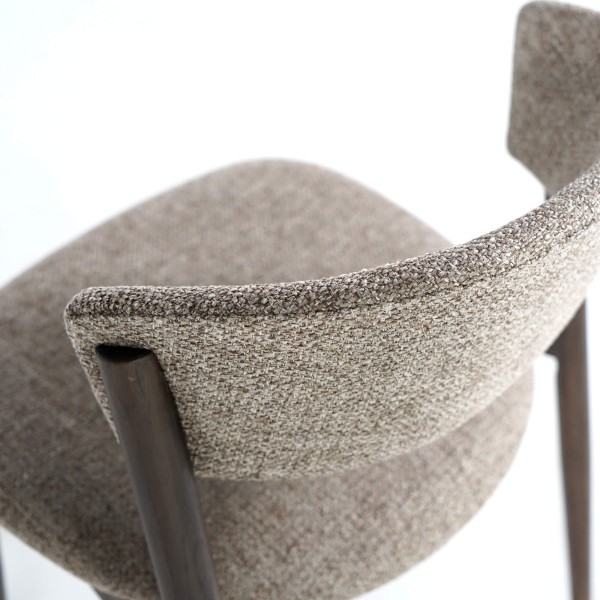 Chaise de salle à manger en tissu couleur espresso - Revere