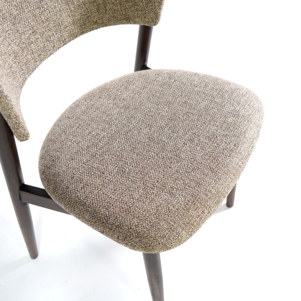 Chaise de salle à manger en tissu couleur espresso - Revere