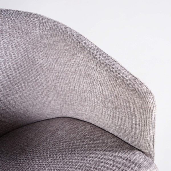 Chaise de salle à manger en tissu gris clair - Easton