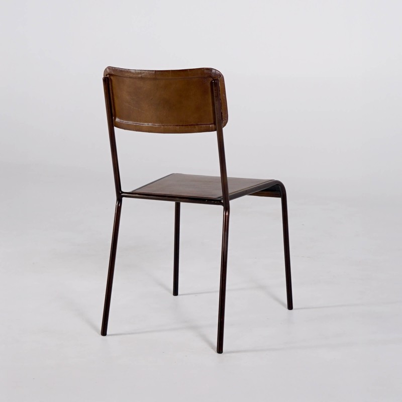 Chaise en cuir marron - Friends