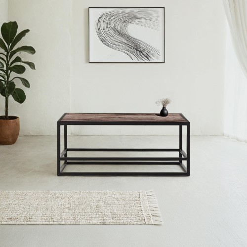 Table basse bois et métal - Recycled