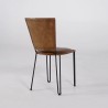 Chaise vintage métal et cuir marron - Smart