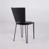 Chaise vintage metal et cuir noir - Smart