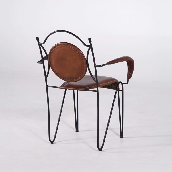 Chaise industrielle "Faites comme chez vous"