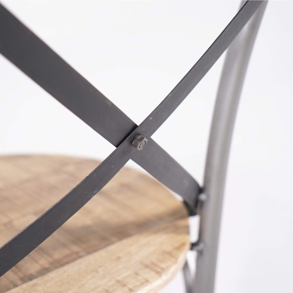 Chaise bistrot bois et métal