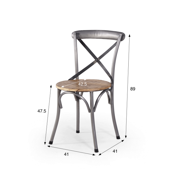 Chaise bistrot bois et métal